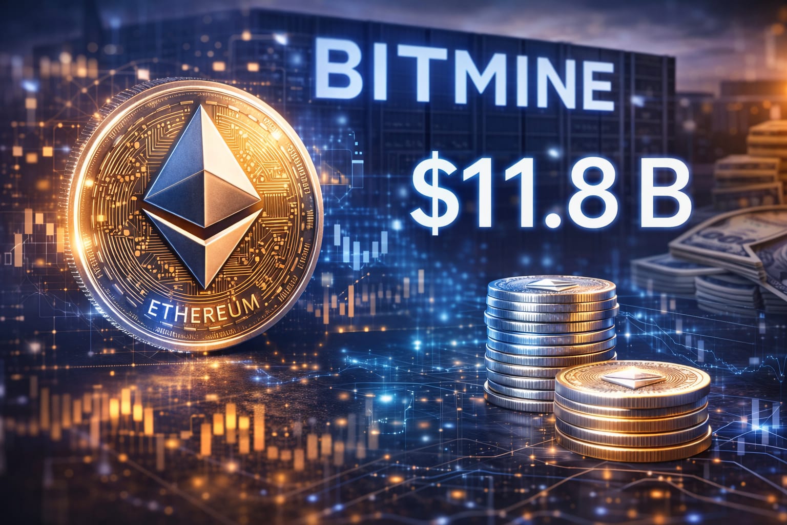 Ethereum News: Bitmine Accumulates 4% of ETH as Treasury Reaches $11.8 Billion